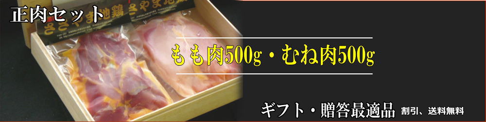 正肉セット：イチオシもも肉500g/スッキリむね肉500g