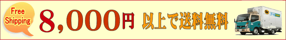 8,000円以上で送料無料