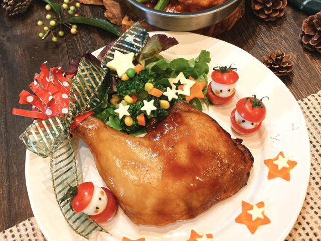 クリスマスにローストチキン