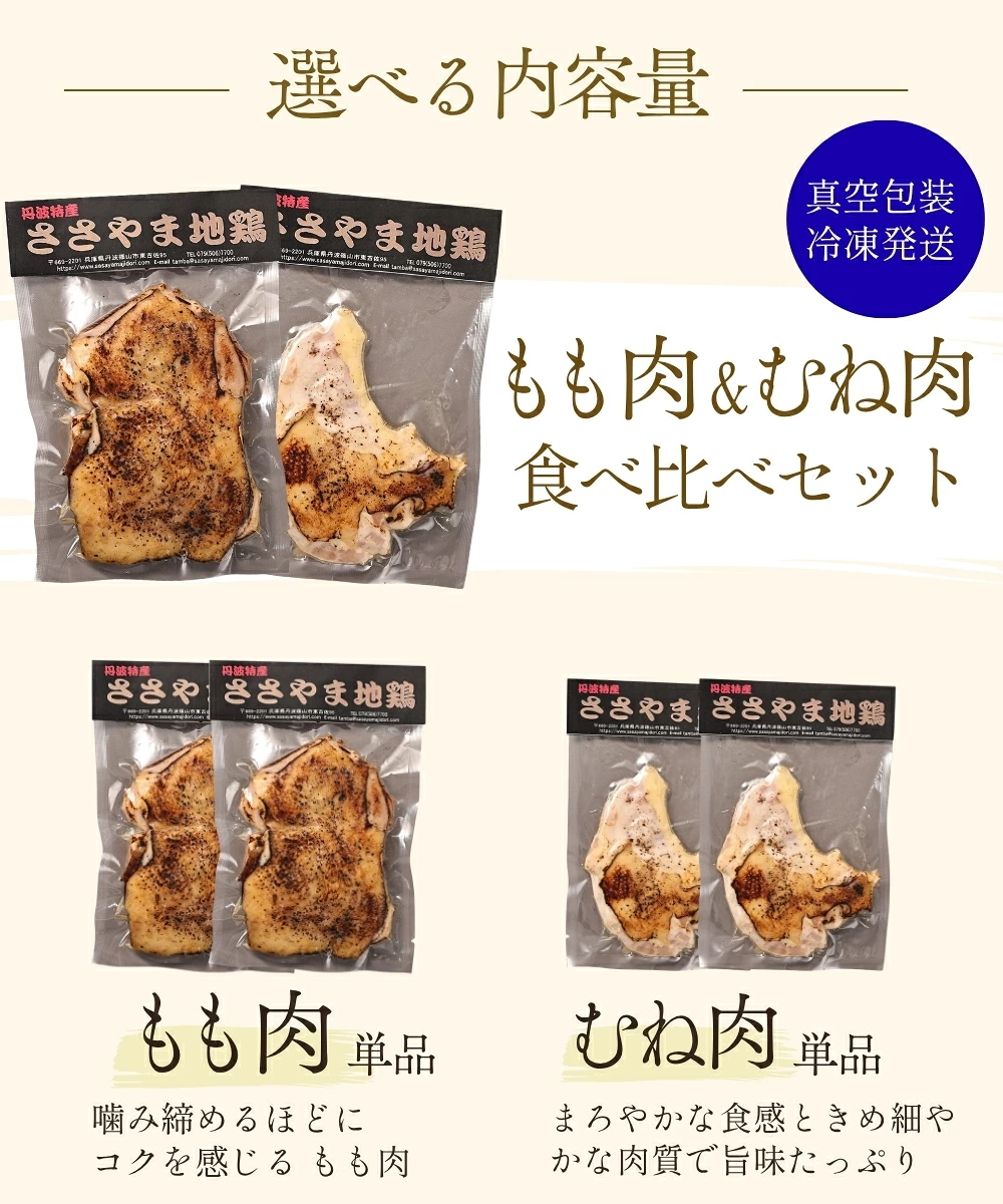 もも肉たたき・むね肉たたき食べ比べセット