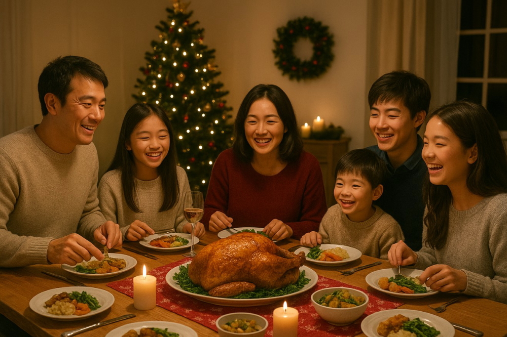 ローストチキンでクリスマス
